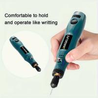 61 piezas Herramienta Rotativa Inalámbrica, Bolígrafo de Grabado Recargable con Batería, Bolígrafo de Tallado de Velocidad Ajustable Eléctrico, Herramienta de Grabado de Madera Portátil para Lijado, Pulido, Grabado, Artesanía de Joyería DIY, Esencial para - details 0