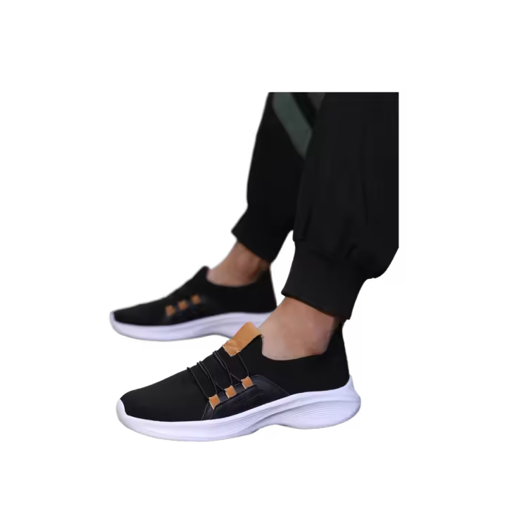 Nuevo de un pedal de los hombres zapatos deportivos casual zapatos de los hombres transpirable tejido con mosca ligero de gran tamaño 48 zapatos de malla. - 1