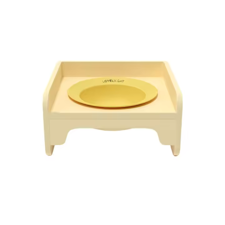 Soporte de ABS a prueba de derrames, juego de cuencos para mascotas, lavabo de cerámica extraíble, soporte para cuenco para gato, soporte antideslizante para cuenco de comida para perros, soporte para comida - 1