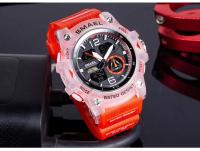 Reloj de pulsera digital LED Smael para hombres con doble tiempo 50m resistente al agua reloj de cuarzo con parada para estudiantes y jóvenes - details 10