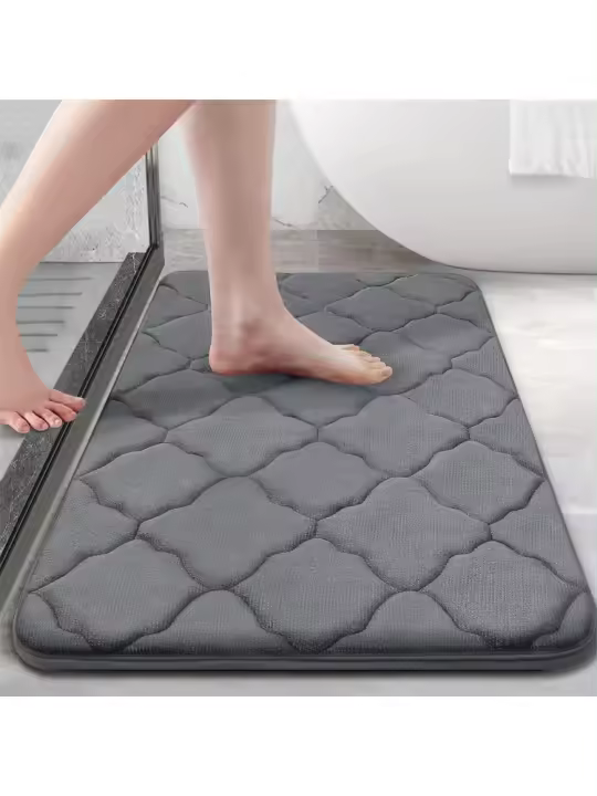 Alfombra de baño de esponja súper suave Antideslizante, absorbente, para ducha y baño - 1