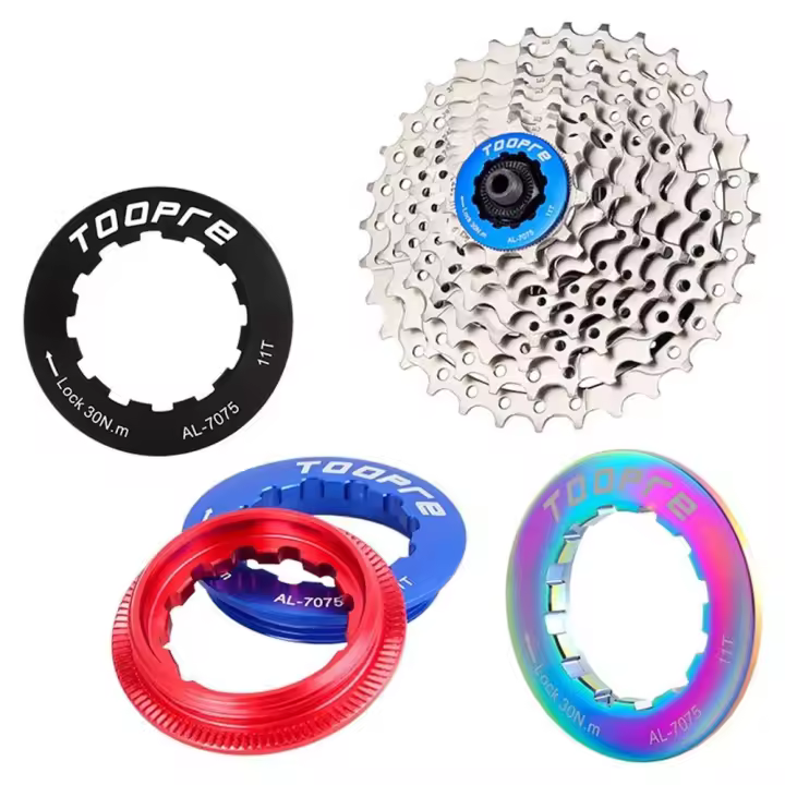 Cassette de bicicleta, anillo de bloqueo del volante de bicicleta de montaña, anillo de bloqueo del volante, cubierta de piñón de Cassette 11T, cubierta de bloqueo del piñón - 1