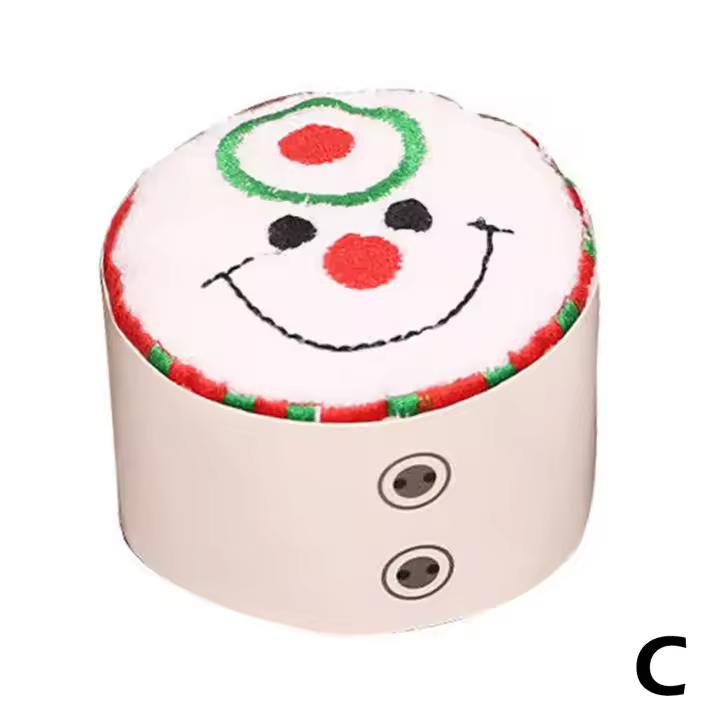 Toalla Bordada de Copo de Nieve Navideño Forma de Pastel de Navidad Decoración de Cena - 1