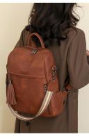 Mochila de Cuero de pu para Mujer, bolso de mano informal, bolso de viaje, bandolera - details 4
