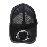 K Gorra de béisbol con protección solar para adultos, mini ventilador de refrigeración recargable por USB, malla transpirable, gorra de camionero estable para pescar, - details 1