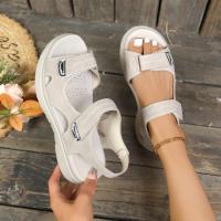 Sandalias casuales de velcro nuevas de verano con suela gruesa de talla grande para mujer - details 2