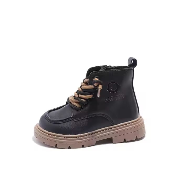 Botas informales para niños y niñas, botines de suela de goma, con cremallera clásica, a la moda, para otoño e invierno, 2024 - 1