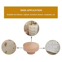 Pomos redondos de madera sin terminar para cajones, tiradores de 35mm de diámetro para muebles, armario y tocador, 20 piezas - details 6