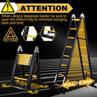 Escalera Telescópica de Aluminio de 5m Portátil, Desmontable, Antideslizante, Extensible, Multiusos, Carga de 150kg Mejoras del Hogar y Herramientas - details 74