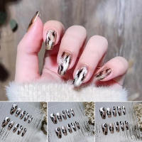 Kit falso, uñas cuadradas, prensa de arte acrílico en puntas de uñas - details 7