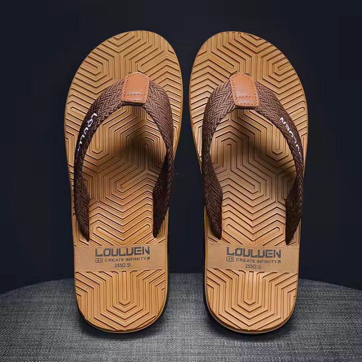 Nuevas chanclas de los hombres antideslizante desgaste exterior zapatillas de playa eva sandalias de los hombres pellizcar pies zapatos de los hombres de moda - 1