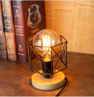Modern LED Table Lamp AC 110V 220V Retro Vintage Wood E27 Light EU Plug For Bedroom Bedside Room Desk Decor Lamp Indoor Lighting - details 9
