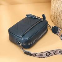 Bolso de Mano de Cuero Genuino para Mujer Color Sólido con Borlas Bolso de Hombro de Cuero de Vaca - details 5