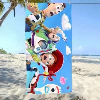 Toalla de playa grande deportiva de secado rápido con dibujos animados T-Toy S-Story, regalo de piscina suave y fresco para viajes, gimnasio, ducha, Camping - details 6