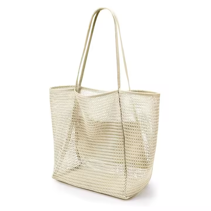 Bolsa de Playa Plegable Bolsa de Mano de Malla Bolso de Hombro para Mujeres - 1