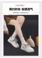 Zapatos blancos pequeños de punta baja para mujer, zapatillas con plataforma, con aumento de altura, diseño versátil - details 0