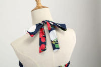 Vintage Women Summer Polka Dot Print Halter Party Dresses - details 50