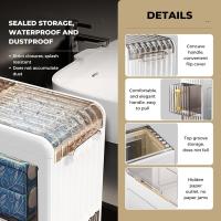 Mueble auxiliar de baño con ruedas y cajones. Gabinete de Almacenamiento Estrecho. Armario Lateral Impermeable para Toallas de Baño. Armario auxiliar de baño. Cajonera móvil. - details 5