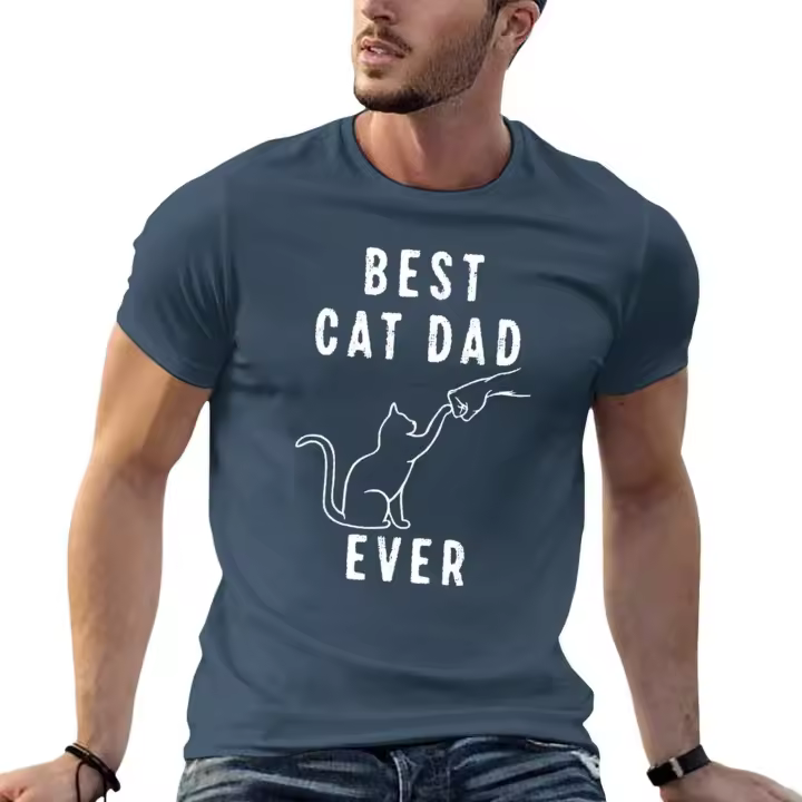 Camiseta Best Cat Dad Cat Dad Claw Fist Clap verano Casual al aire libre camisetas de algodón puro - 1