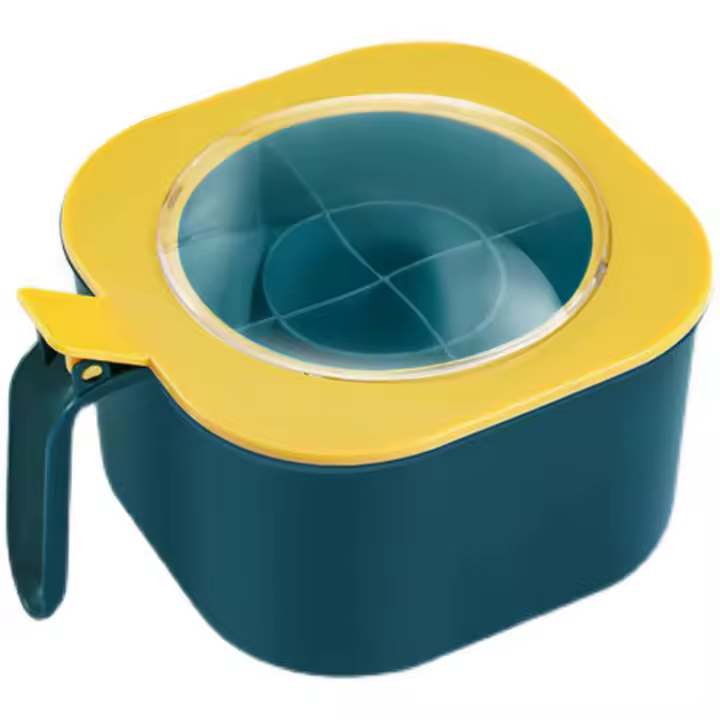 Ca para cocinar tarro de condimentos 4 compartimentos - Enfriador de especias con asa, rejilla para especias, sal, azúcar y vinagre - 1