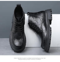 Nuevas botas de cuero de algodón. Botas cortas de locomotora interior de suela gruesa de estilo británico fino. - details 16