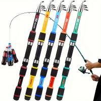 Combo de Pesca Telescópica Proberos Extra Ligero Acción Media, Carrete Resistente, Cebos Variados para Deportes y Afueros - details 0