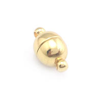 6 juegos de 5MM, 6MM, 8MM, 10MM, 18K, Color dorado, latón, bola ovalada/redonda, collar magnético, pulseras, cierres de conexión, suministros para fabricación de joyas - details 26