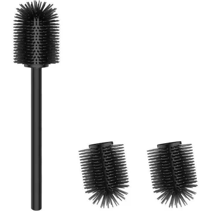 Cepillo de baño de silicona con 2 cabezas Diámetro de 7,5 cm Acero inoxidable 304 Limpieza de baño - 1