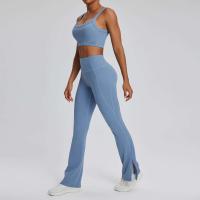 Conjunto deportivo USTADO de 2 UDS Yoga TRE para mujer, sujetador de entrenamiento transpirable Fiess, camiseta corta de manga larga para gimnasio, parte inferior ajustada para acampar - details 17