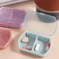 Caja dispensadora a prueba de humedad, caja de almacenamiento portátil para medicamentos, 2 rejillas, pastillero a prueba de polvo, Mini organizador de pastillas para viaje - details 4