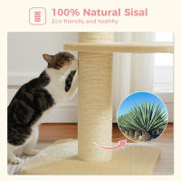 PAWZ Road Poste rascador para gatos grandes, torre de árbol para gatos moderna con poste rascador grueso, perchero superior, cama para gatitos, rascadora para gatos, muebles para gatos, juguetes para gatos - details 11