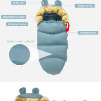 PANGDUBE-saco de dormir Universal para cochecito de bebé, saco de invierno a prueba de viento - details 3