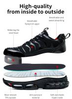 Zapatos De Seguridad Para El Trabajo Con Cojín De Aire Para Hombre Y Mujer, Zapatillas De Trabajo Transpirables, Con Punta De Acero, Calzado Protector De Seguridad Antiperforación, Verano - details 3