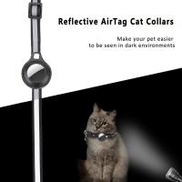 Collar para gato ajustable reflectante Breakaway con soporte para AirTag y campana – Collar de seguridad impermeable para gatitos/adultos - details 6