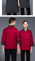 Monos de Chef de manga larga para hombre, ropa de otoño e invierno para comedor, restaurante, ropa de cocina, pastelería, uniforme de Chef de panadero Wo - details 14