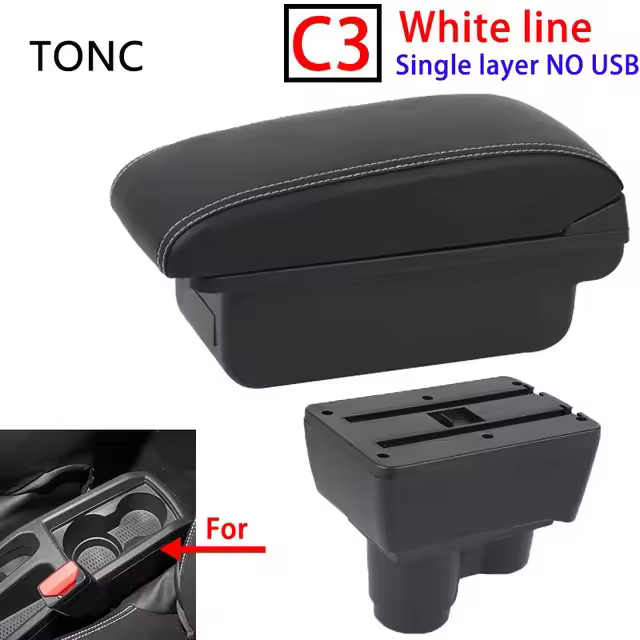 Reposabrazos de coche Renault para Dacia Duster 2019-2022, consola central, caja de almacenamiento, accesorios de decoración, cuero - 1