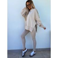 2025 nueva primavera ropa de mujer Leggings casuales europeos y americanos Conjunto de suéter suelto Conjunto de dos piezas - details 4