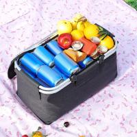 Cesta Picnic Térmica Plegable Premium Bolsa Aislante 72h Antiderrames Diseño Elegante para Acampar/Playa/Viajes Material Ecológico Impermeable y Multifuncional - details 10