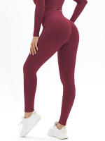 Mallas de Yoga sin costuras para mujer, pantalones deportivos de cintura alta, Leggings de gimnasio, pantalones de entrenamiento de realce, Leggings para correr y Fitness - details 13