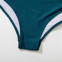 Bikini de Cintura Alta para Mujeres 2025 Conjunto de Baño de Color Sólido Sexy con Halter - details 14