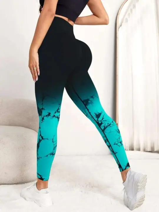 Pantalones de Yoga sin Costuras Ouwu Cintura Alta, Push-Pull, Ideales para Deportes, Fiestas, Correr - 1