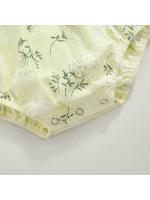Conjunto de Maternidad Pelele para Bebé con Diadema Mono Floral con Cuello Redondo y Manga Mosca + Diadema para Verano, Azul/Amarillo, 0-24 Meses - details 14