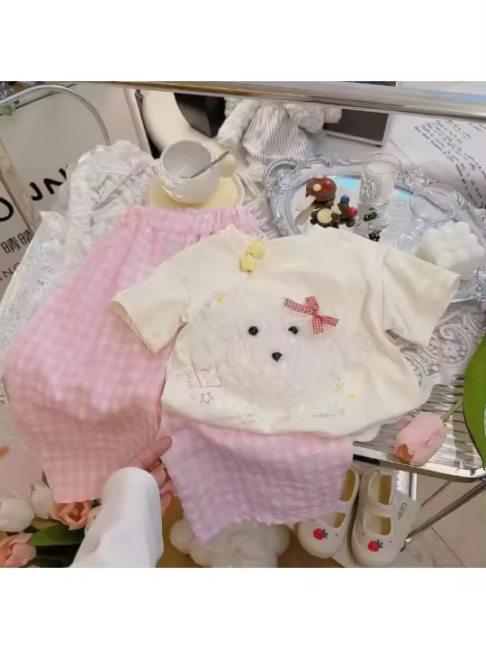 Camiseta de Algodón Puro para Niños Estilo Coreano de Verano Manga Corta Versátil - 1