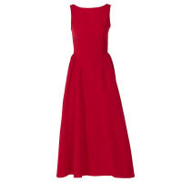 Verano nuevo estilo de moda temperamento color sólido sin mangas cierre de la cintura slim espalda abierta vestido - details 5
