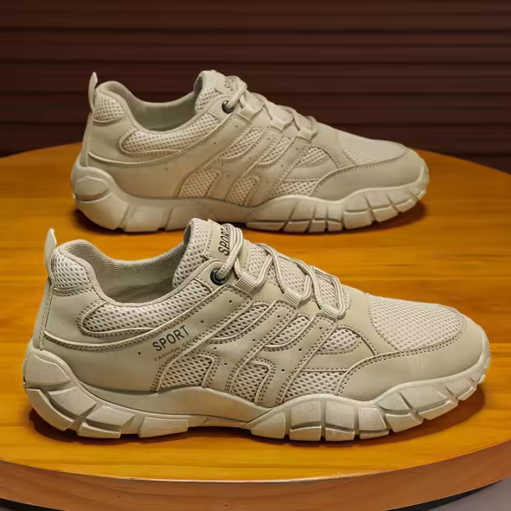 Zapatillas de Senderismo para Hombres 2025 Punta Redonda de Moda Suela Gruesa para Trabajo al Aire Libre Zapatos Casuales - 1