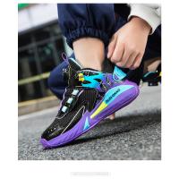 Nuevos zapatos ligeros de baloncesto para niños, zapatos deportivos con hebilla giratoria para niños, zapatillas deportivas transpirables para correr, zapatos de tenis para niños al aire libre - details 12