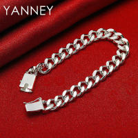 Pulsera de plata para hombres y mujeres, cadena cubana fina de 8 pulgadas, regalo de joyería - details 1