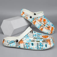 Zuecos de jardín para hombre, zapatillas informales grises, sandalias ligeras sin cordones con parte superior transpirable - details 6