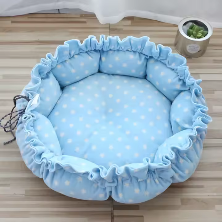 Cama nido suave y cálida para mascotas, cojín creativo de doble uso con cordón ajustable, suministros para gatos y cachorros - 1