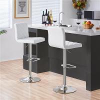 2pcs Taburetes de Bar Altura Ajustable 92-113,5cm Sillas de Bar Asientos Giratorios Diseño Moderno Taburetes Altos Blanco - details 1